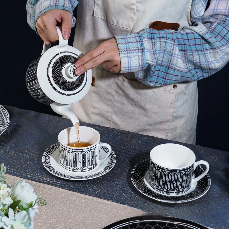 Espresso Cup Saucer - Simple European-Style Tea Set Ceramic Coffee