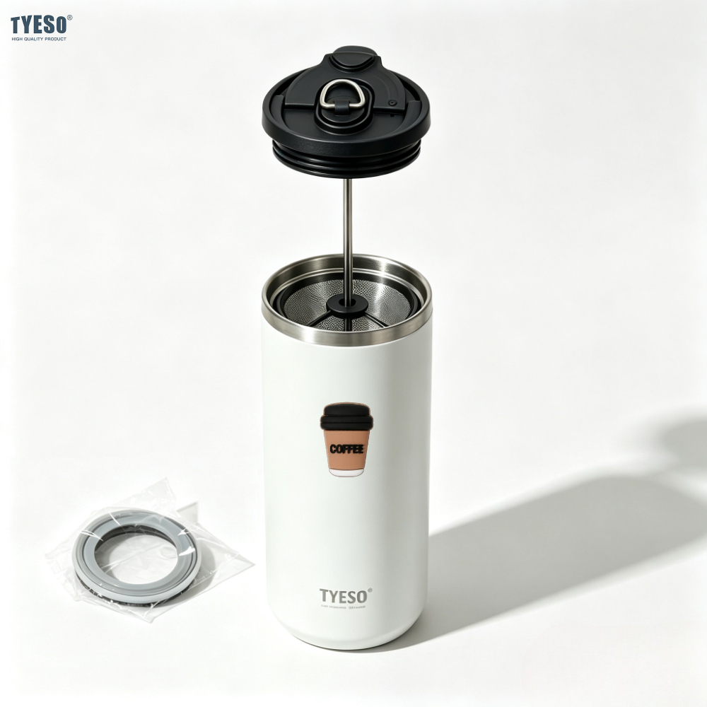 French Press Glass - Tyeso 750ml French Press Vacuum Flasks
