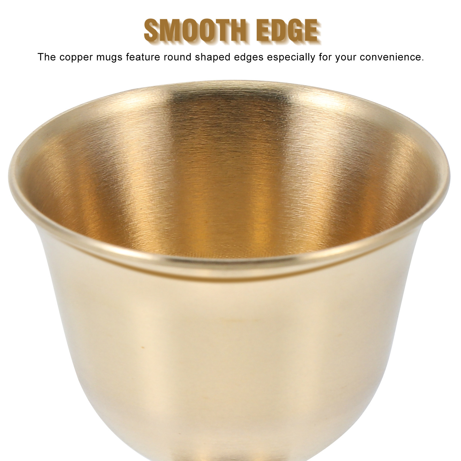 2Pcs Copper Mug Round Edge Chi - Coffee Tea Drink recension och pris