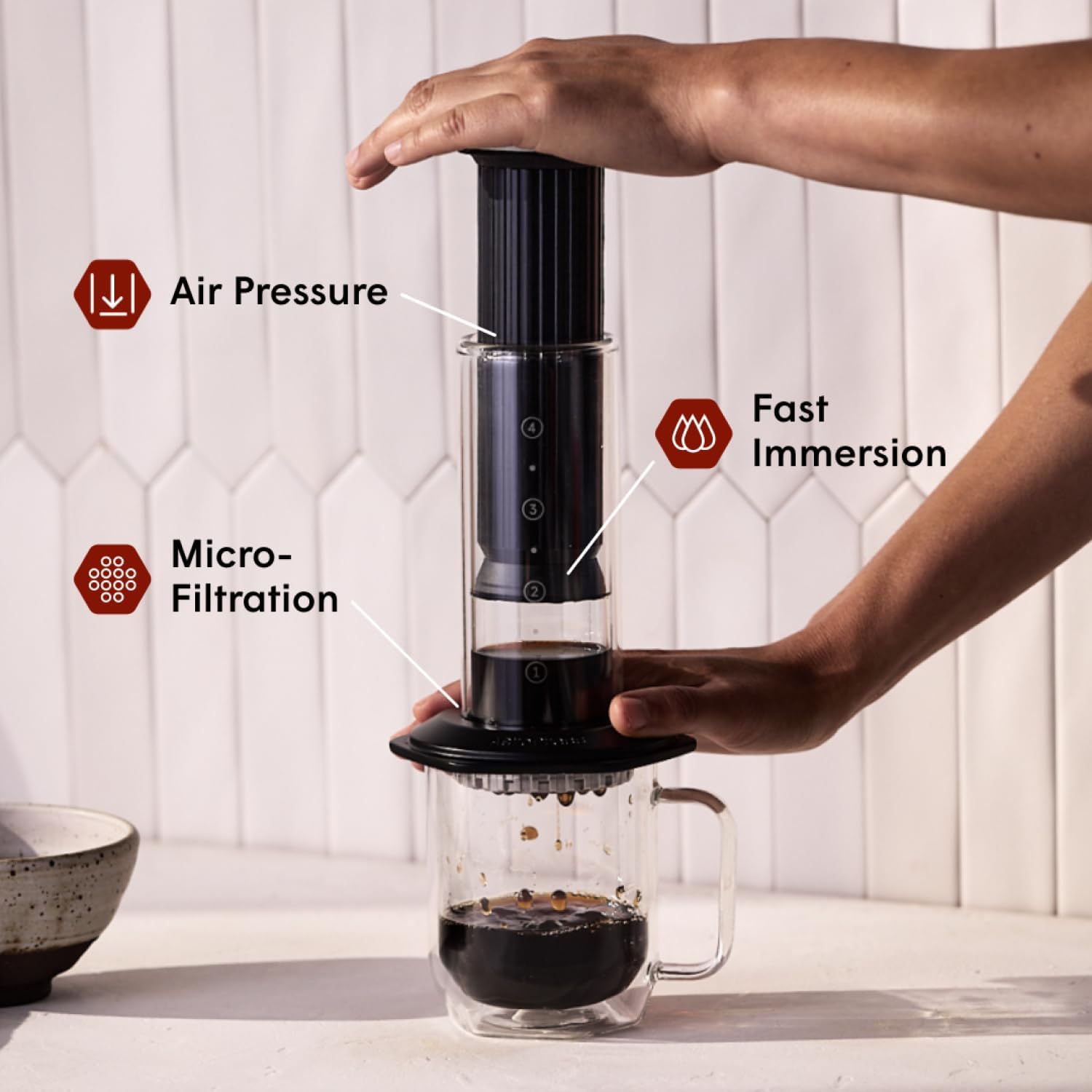 Premium Coffee Press, Glass, S - French Press Coffee & Tea recension och pris