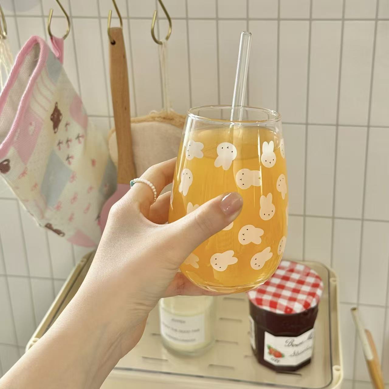 Cute Miffy Rabbit Printed Glas - Coffee Tea & Company recension och pris