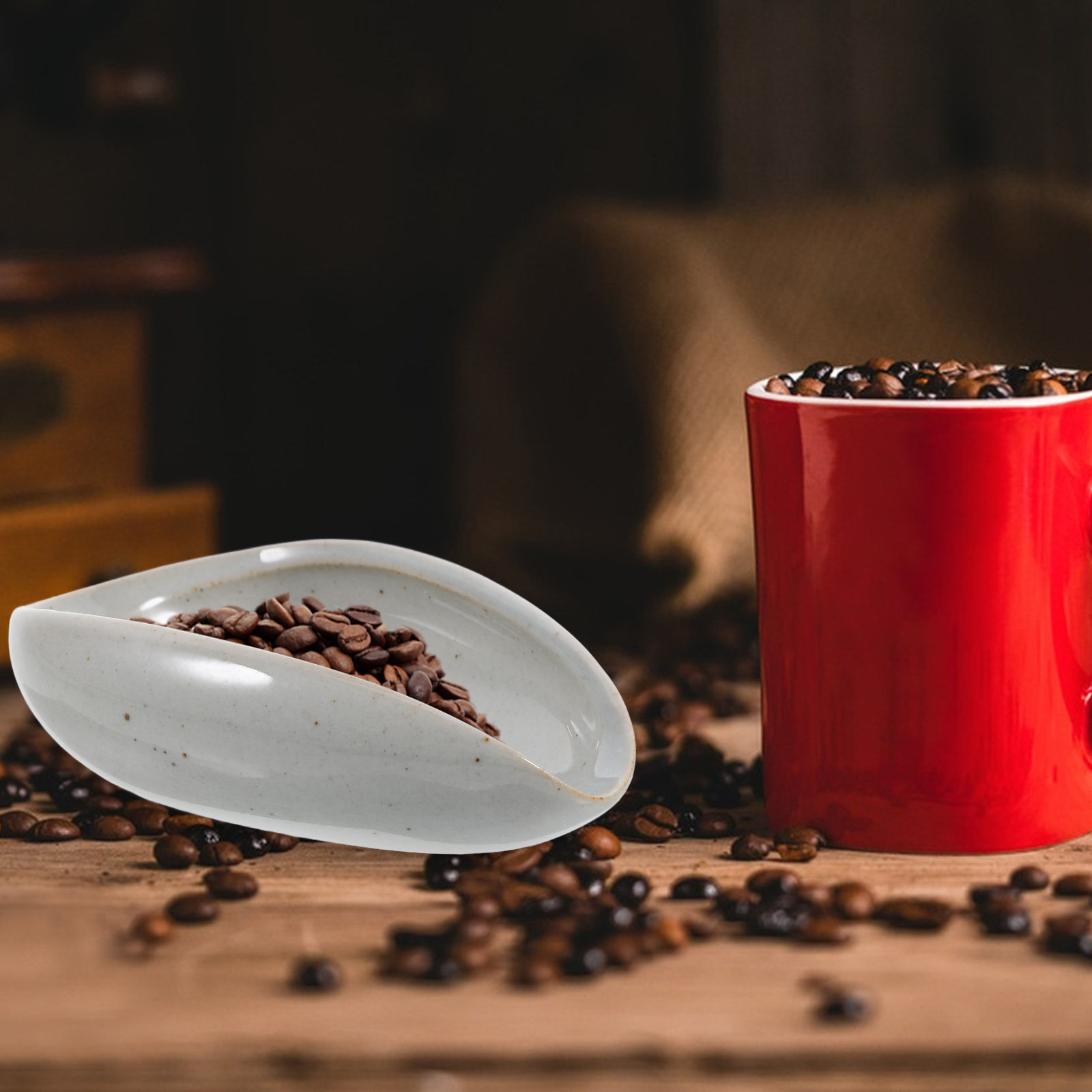 Ceramic Coffee Bean Dosing Tra - Coffee Leaves Tea recension och pris
