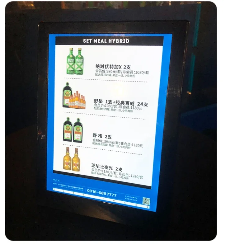 Illuminated LED Wine List Disp - Coffee Tea Menu recension och pris