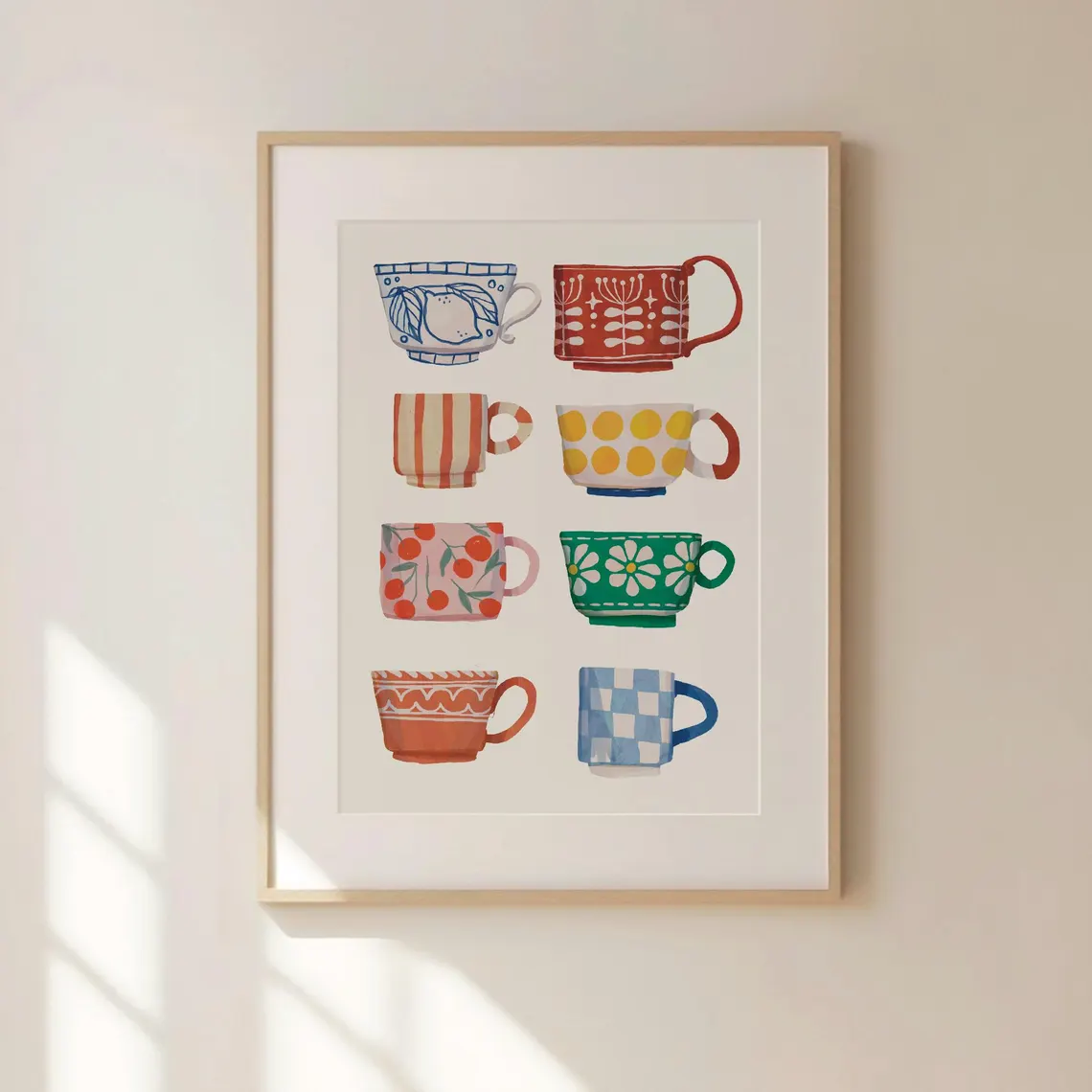 Tea Cup Print, Breakfast poste - Coffee Tea Drink recension och pris