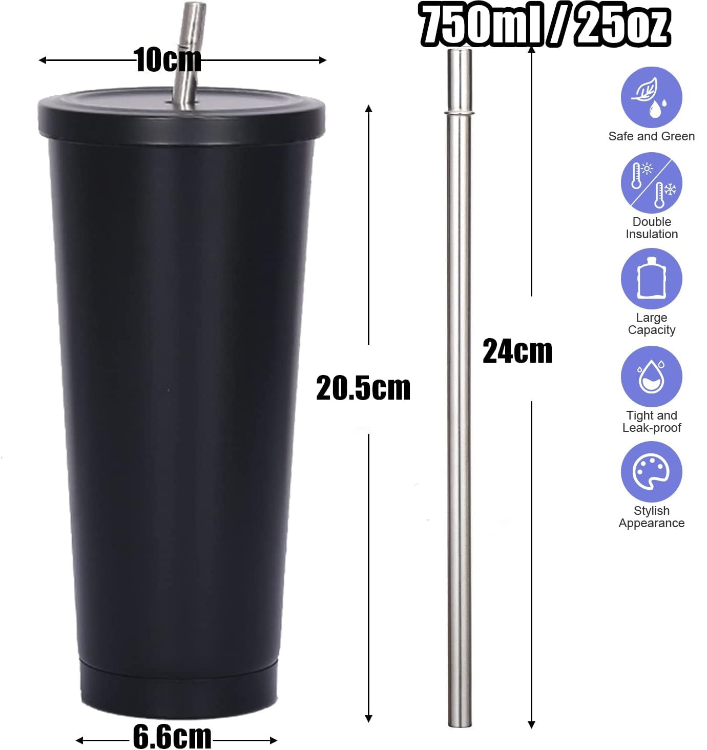 750ml Double-Wall Insulated Tu - Double Wall Mug recension och pris