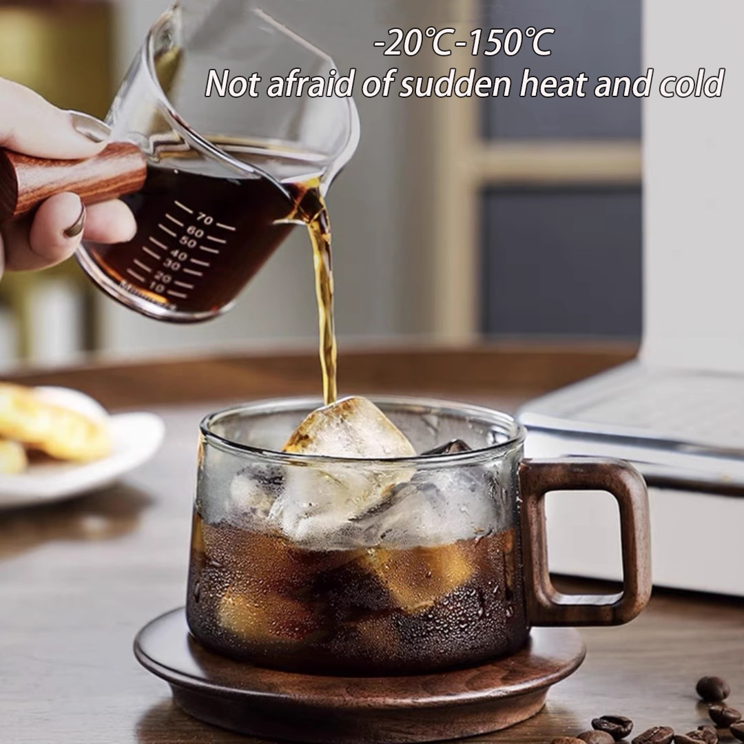 Wood Handle Coffee Mug With Sp - Espresso Cup Saucer recension och pris