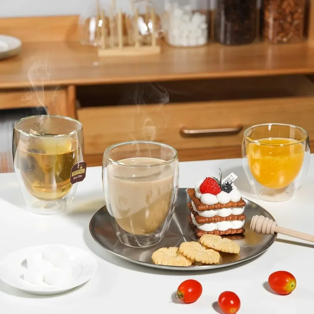 6 pcs Clear Double Wall Glass  - Double Wall Mug recension och pris