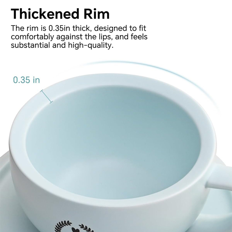 MUVNA Ceramic Coffee Cup Latte - Espresso Cup Saucer recension och pris