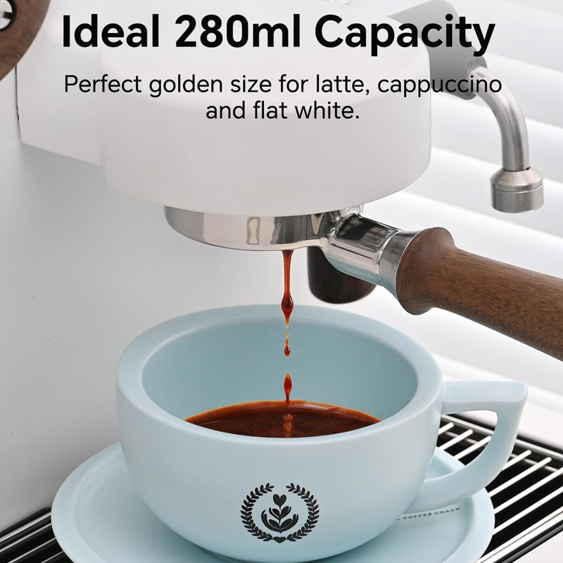 MUVNA Ceramic Coffee Cup Latte - Espresso Cup Saucer recension och pris