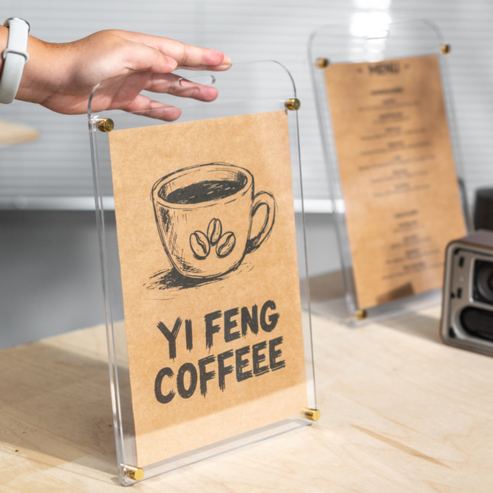 1PCS A4 Display Stand Transpar - Coffee Tea Menu recension och pris