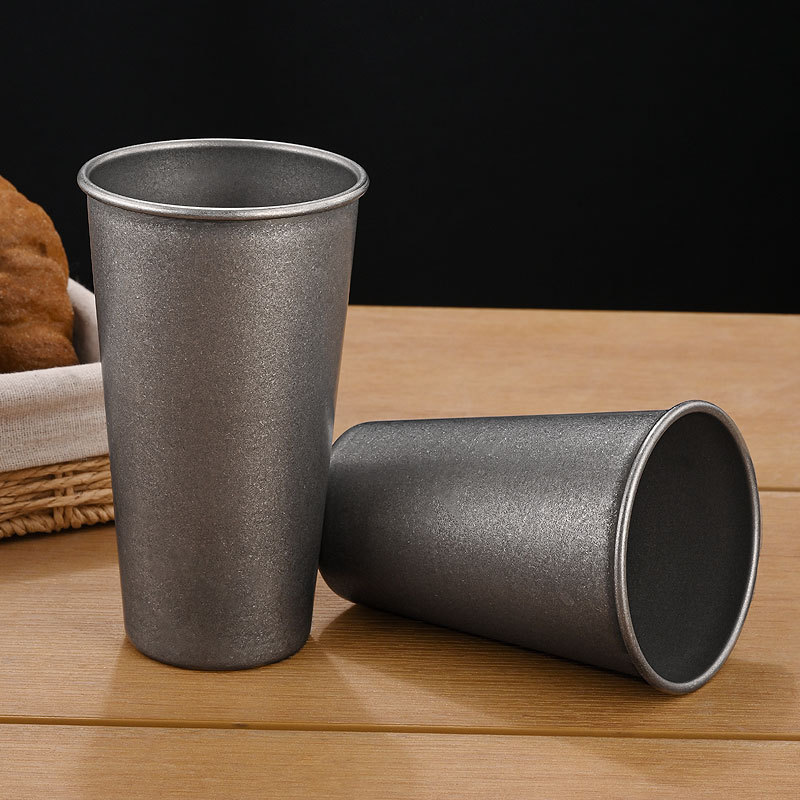 Retro Silver Stainless Steel D - Coffee Tea Drink recension och pris