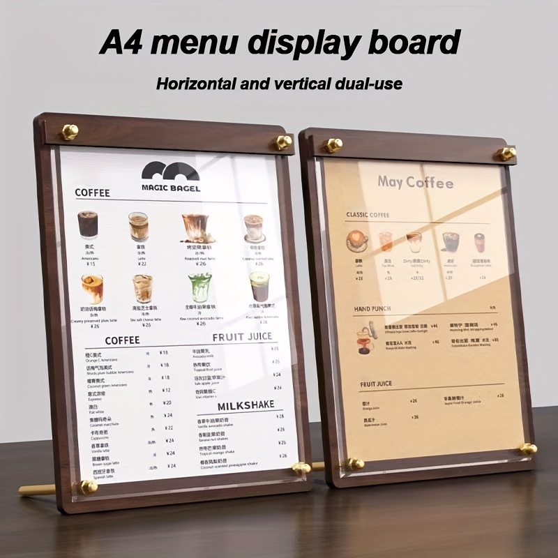 1Pc Solid Wood Desktop Clip Co - Coffee Tea Menu recension och pris