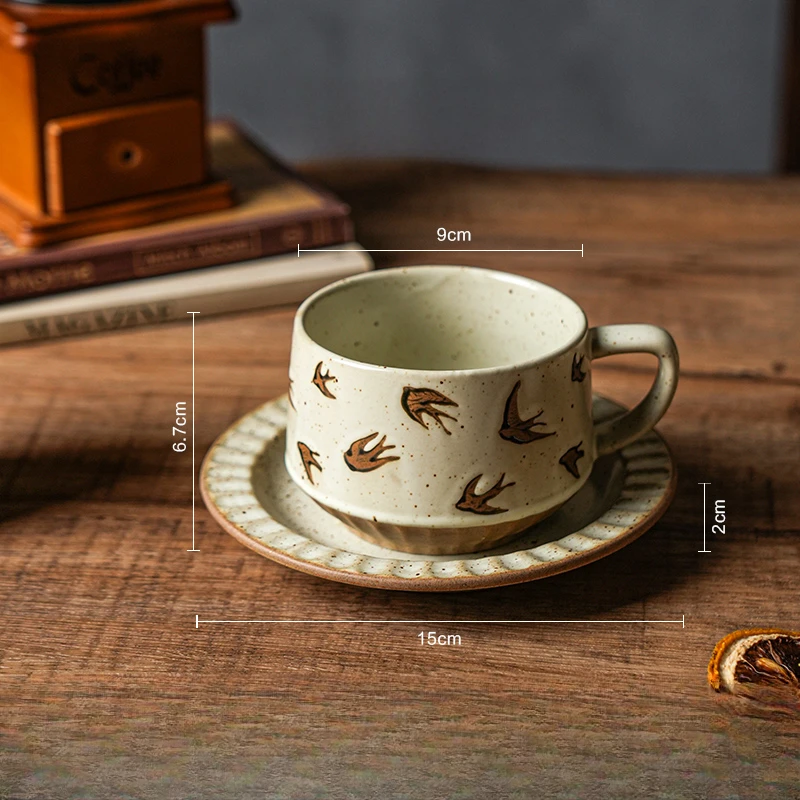 High-class Sense of Retro Coff - Espresso Cup Saucer recension och pris