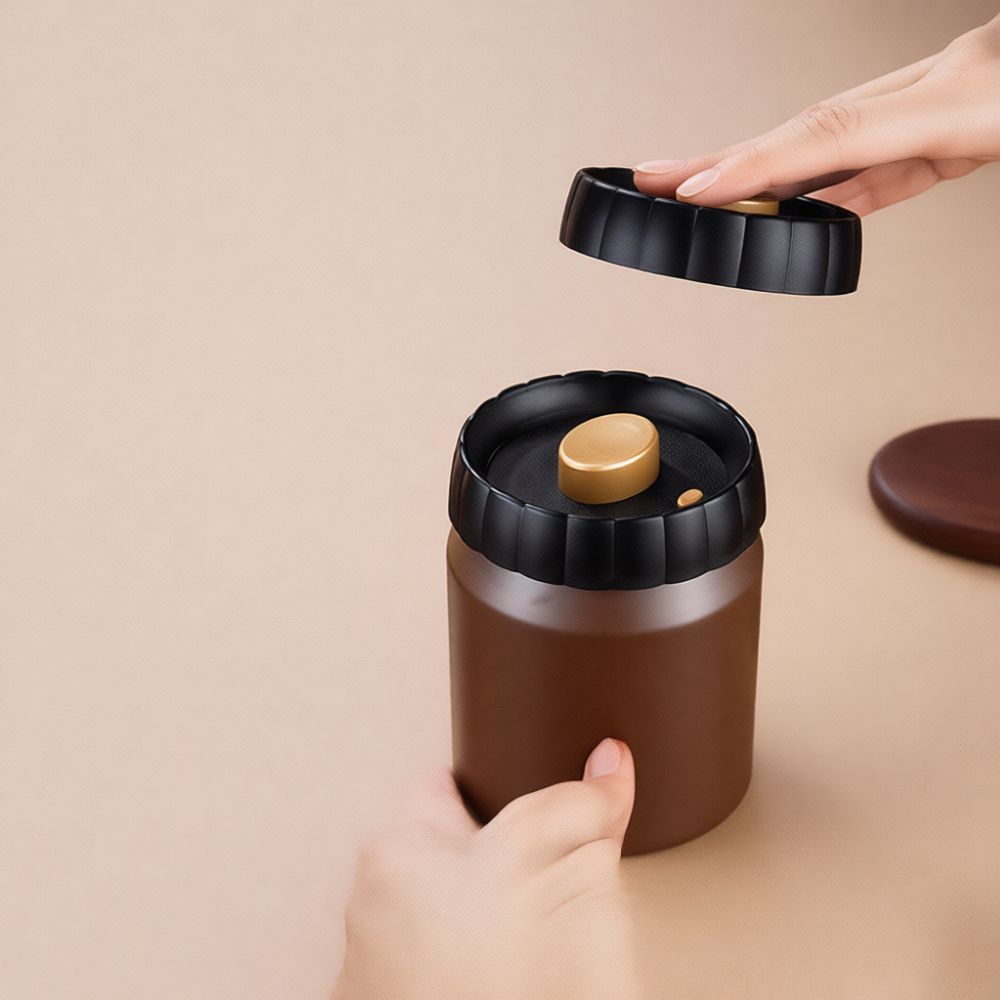 Vacuum Sealed Coffee Bean Stor - Coffee Leaves Tea recension och pris