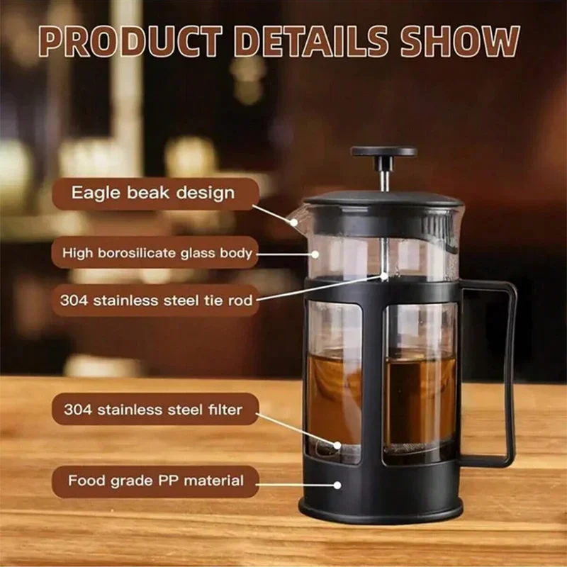 Coffee French Press Pot With F - French Press Glass recension och pris