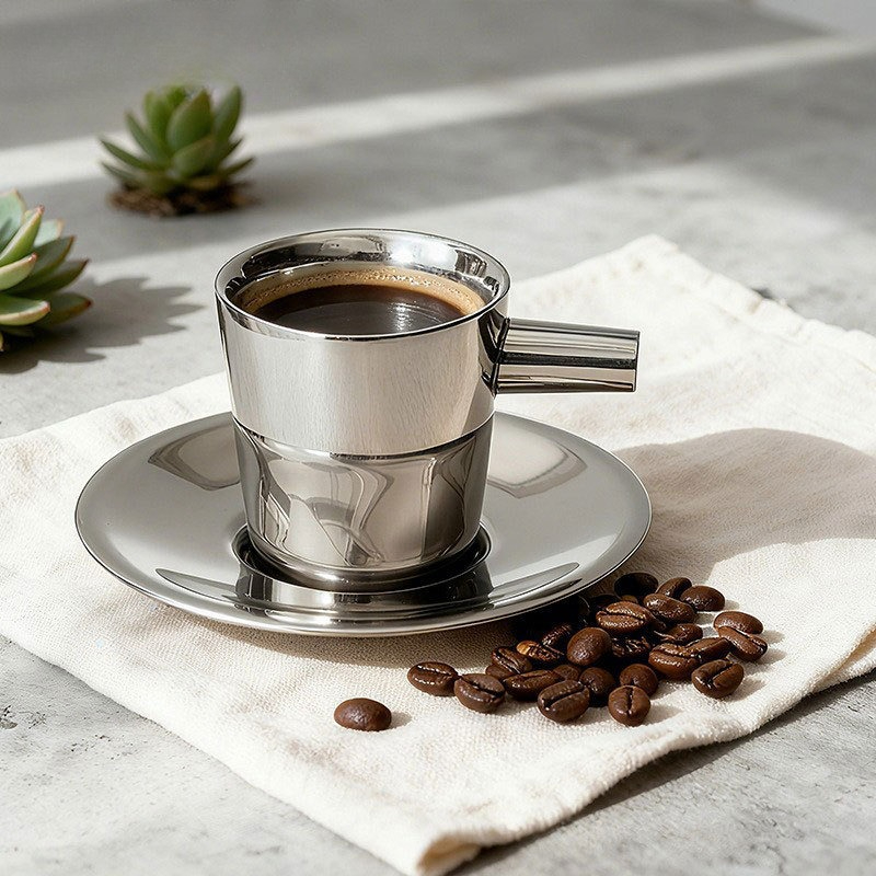 2 pack Stainless Steel Coffee  - Double Wall Mug recension och pris