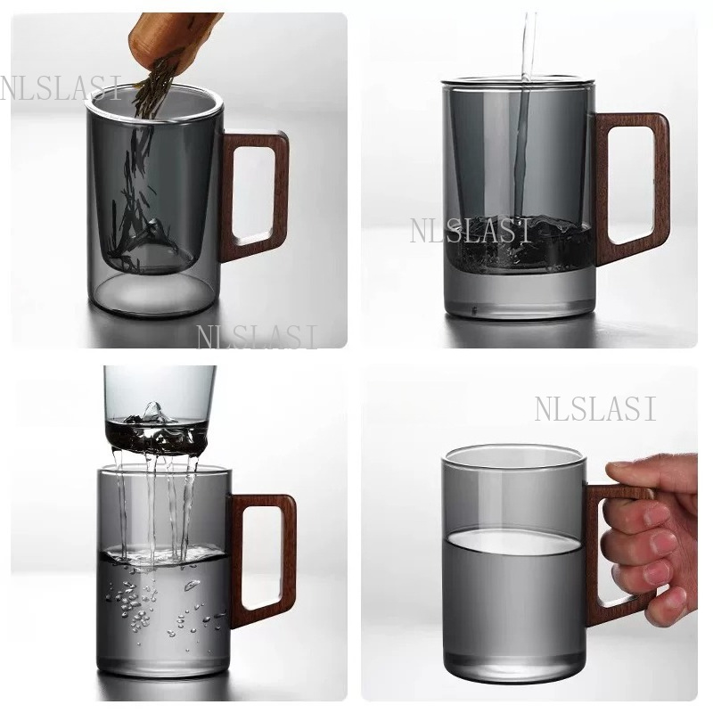 Smoky Gray Double Wall Glass T - Double Wall Mug recension och pris
