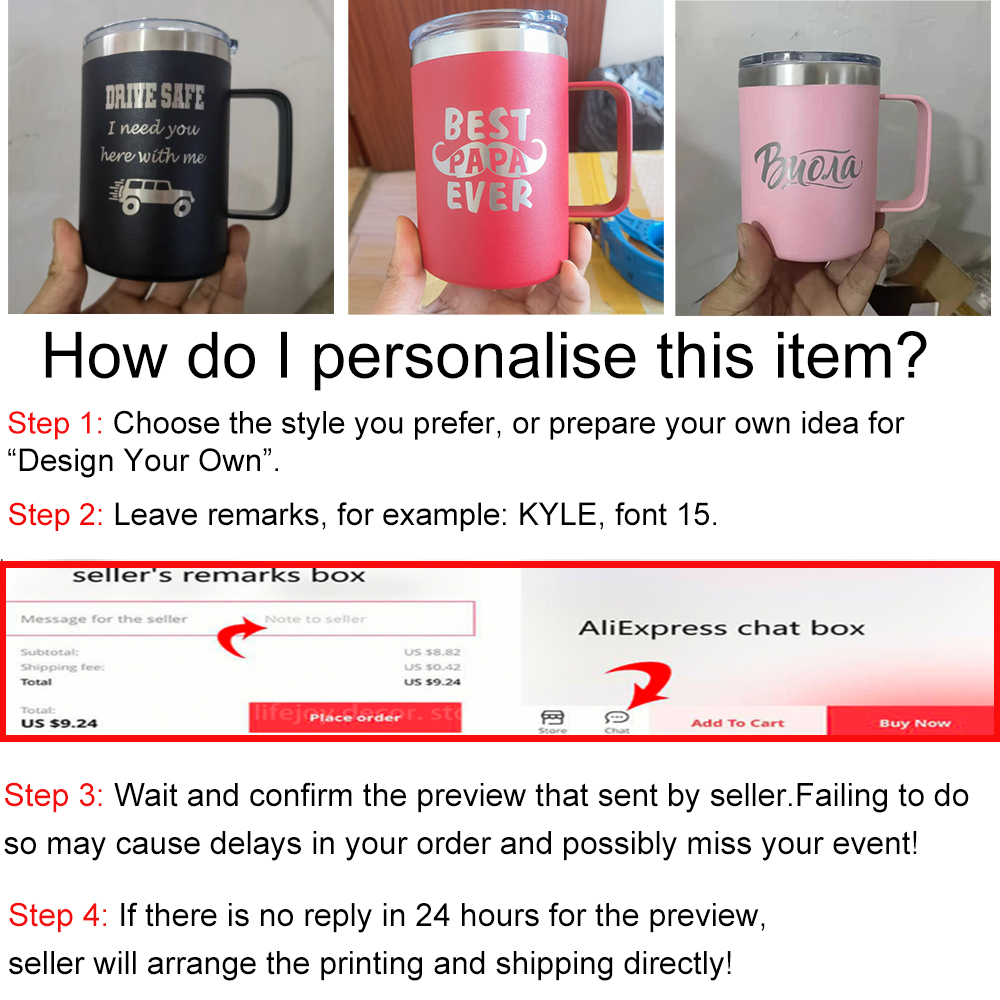 16oz Stainless Steel Insulated - Double Wall Mug recension och pris