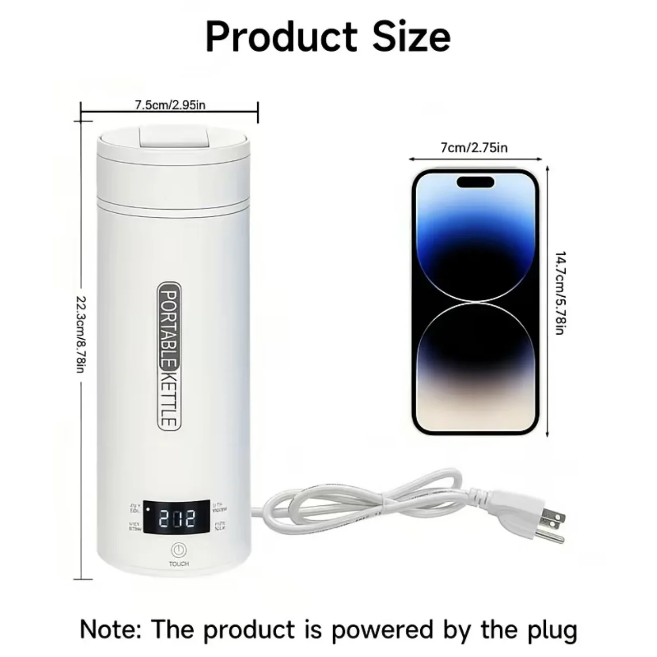 450ML Electric Kettles Portabl - Coffee Tea Menu recension och pris