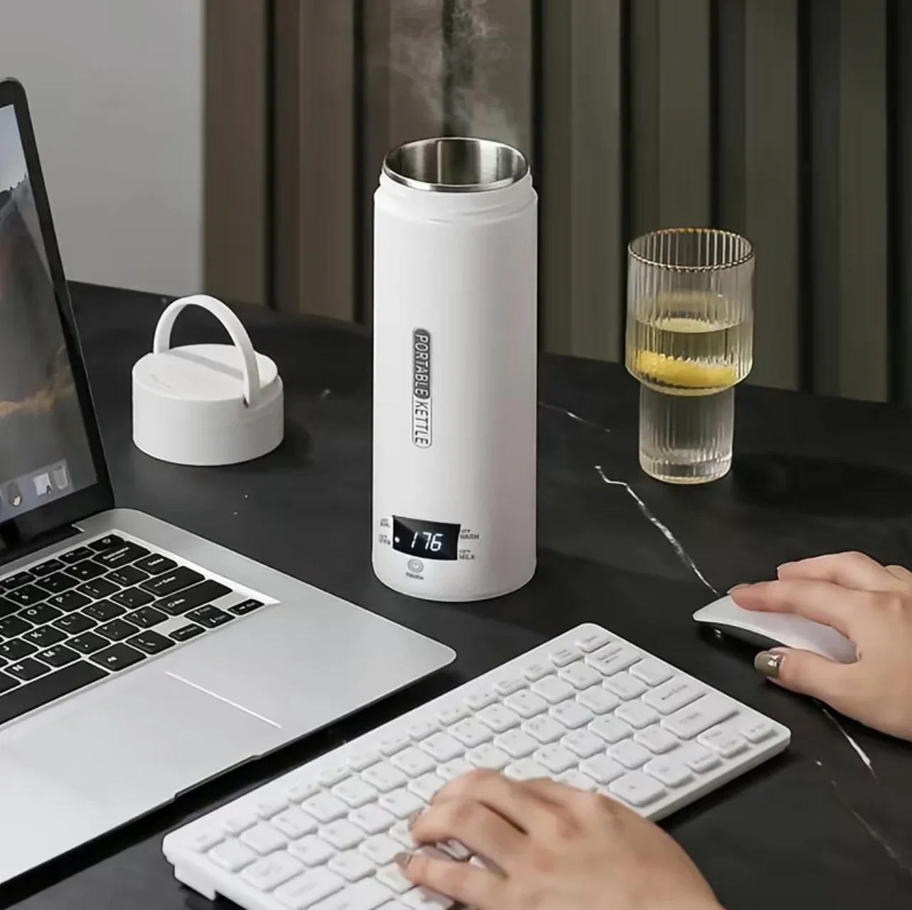 450ML Electric Kettles Portabl - Coffee Tea Menu recension och pris