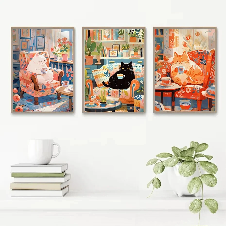 1pc frameless Canvas Painting  - Coffee Tea Drink recension och pris