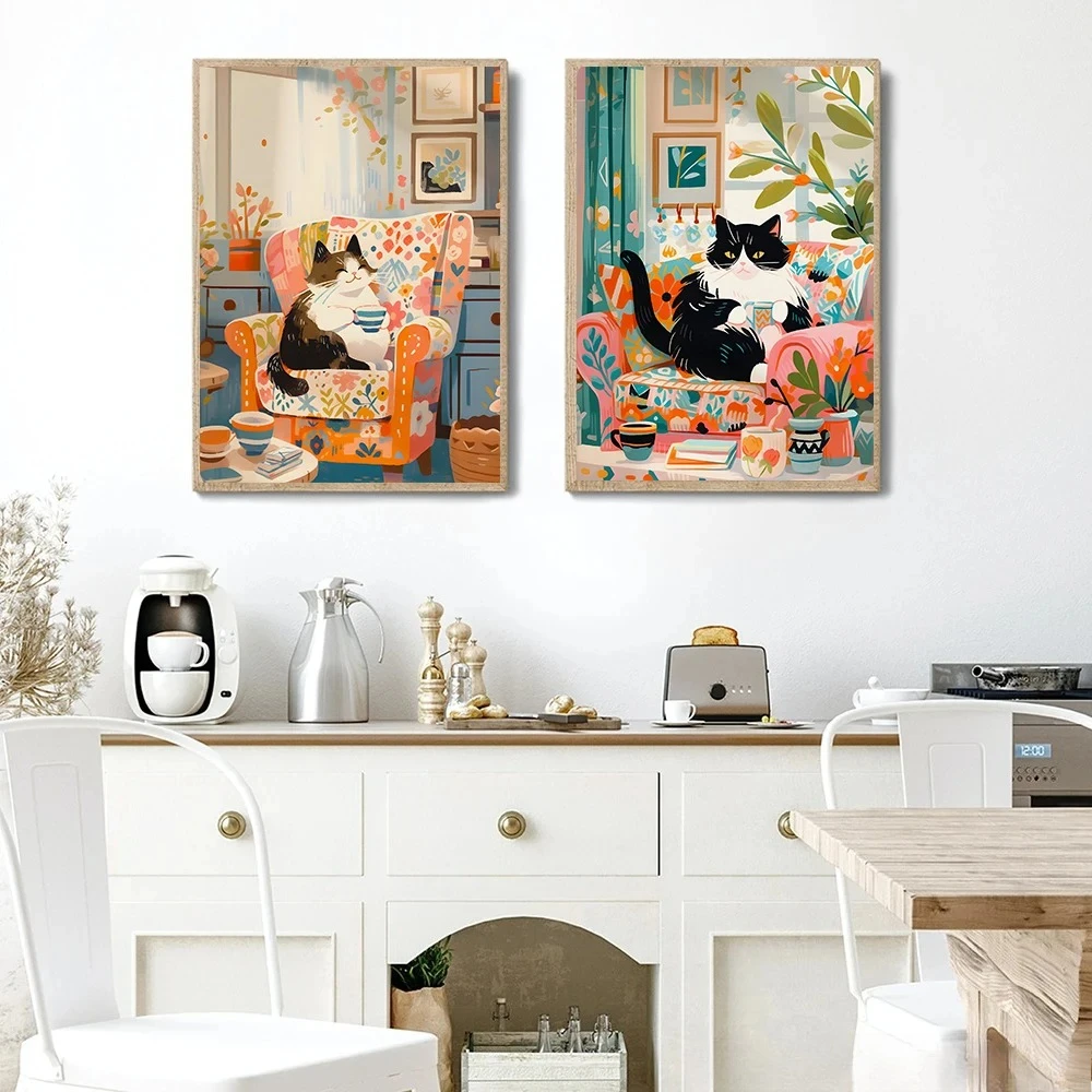 1pc frameless Canvas Painting  - Coffee Tea Drink recension och pris