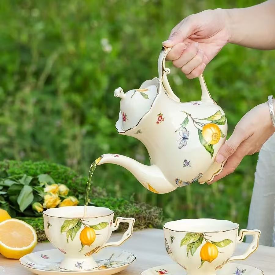Lemon Teapot Coffee Cup and Sa - Espresso Cup Saucer recension och pris