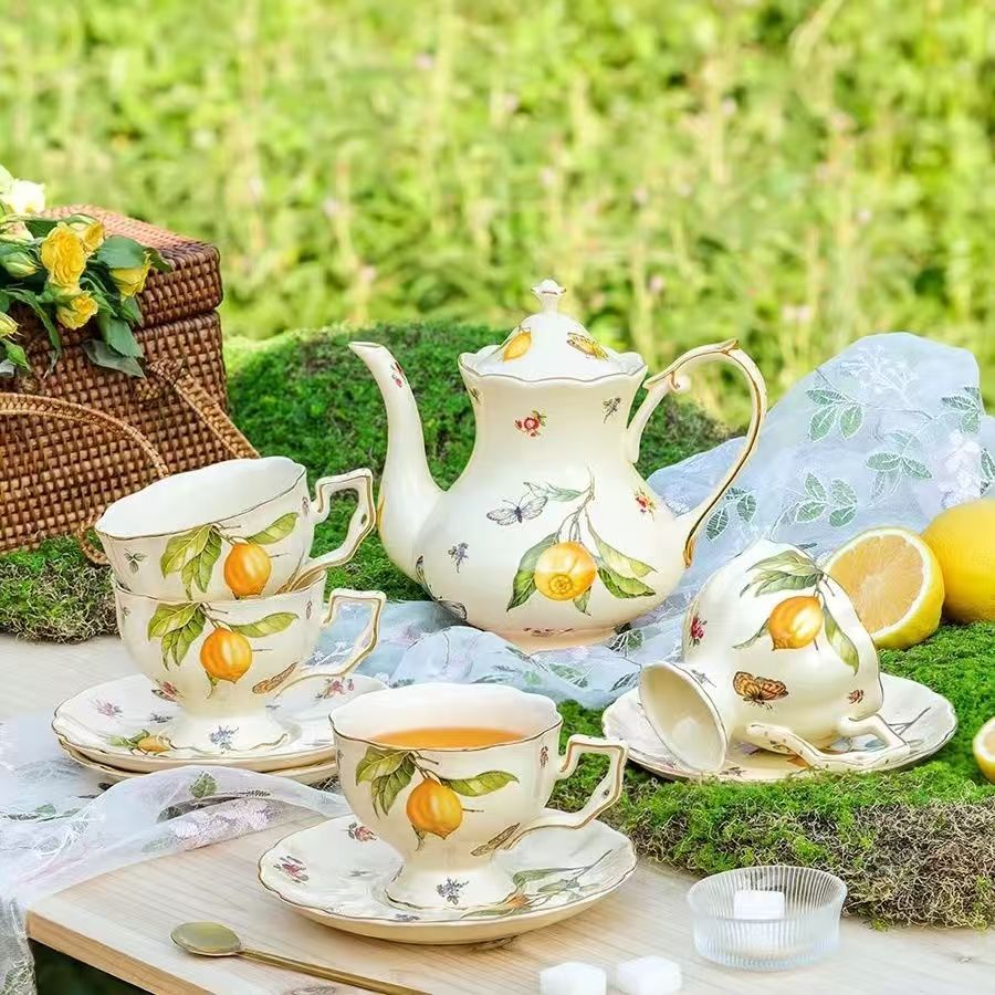 Lemon Teapot Coffee Cup and Sa - Espresso Cup Saucer recension och pris