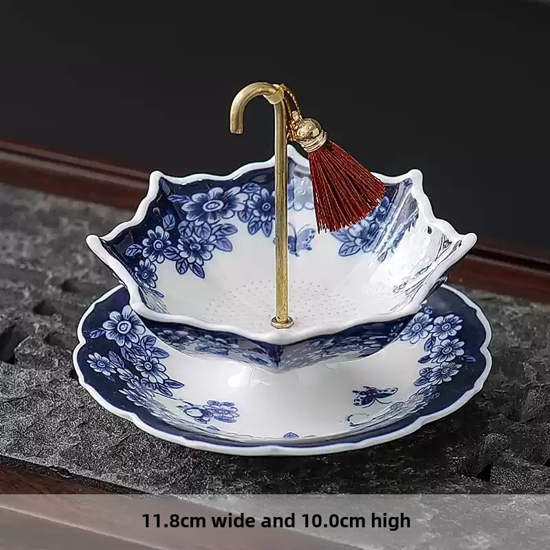 Chinese Blue White Porcelain U - Coffee Leaves Tea recension och pris