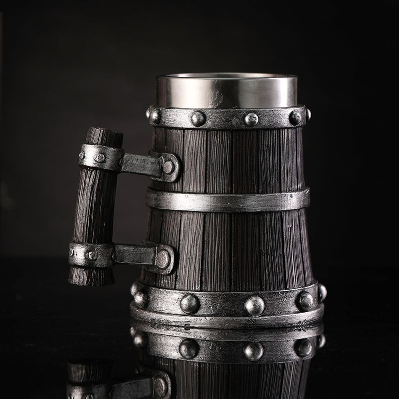 Wood Grain Beer Glass Resin St - Coffee Tea Drink recension och pris