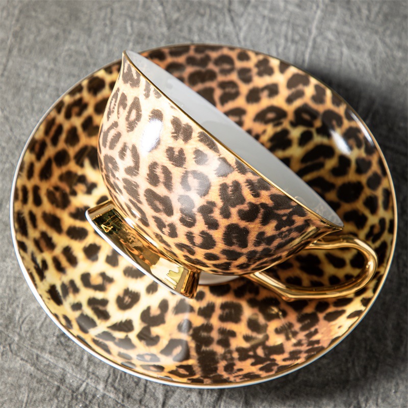 230ML High-end Leopard Bone Po - Espresso Cup Saucer recension och pris